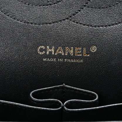 Chanel Lambskin Chevron Quilted Jumbo Double Flap Black 6 of 9