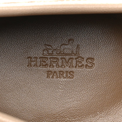 Hermes Goatskin Womens Paris Loafers 41 Blanc Gomme 7 of 8