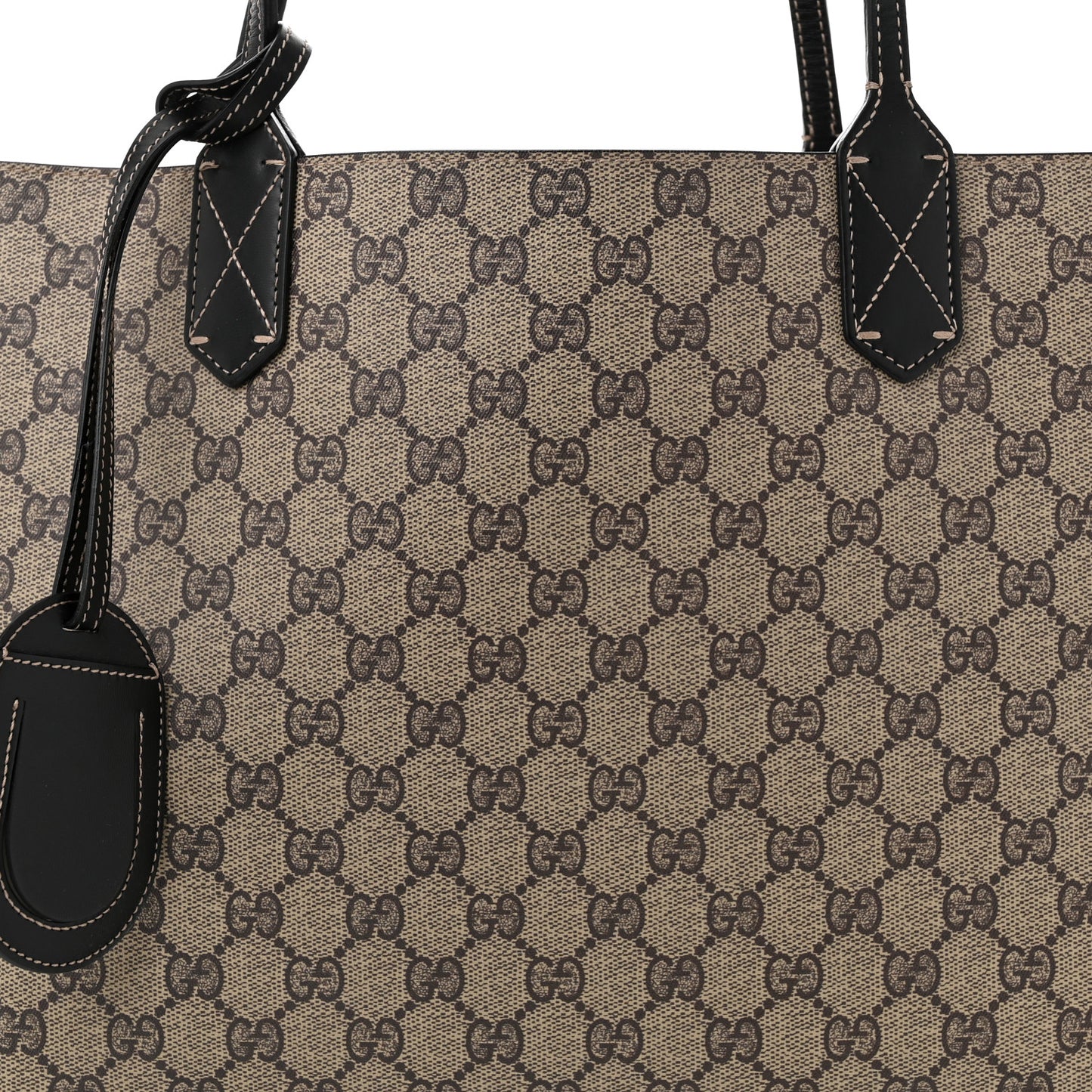 Calfskin GG Supreme Monogram Medium Reversible Tote Black