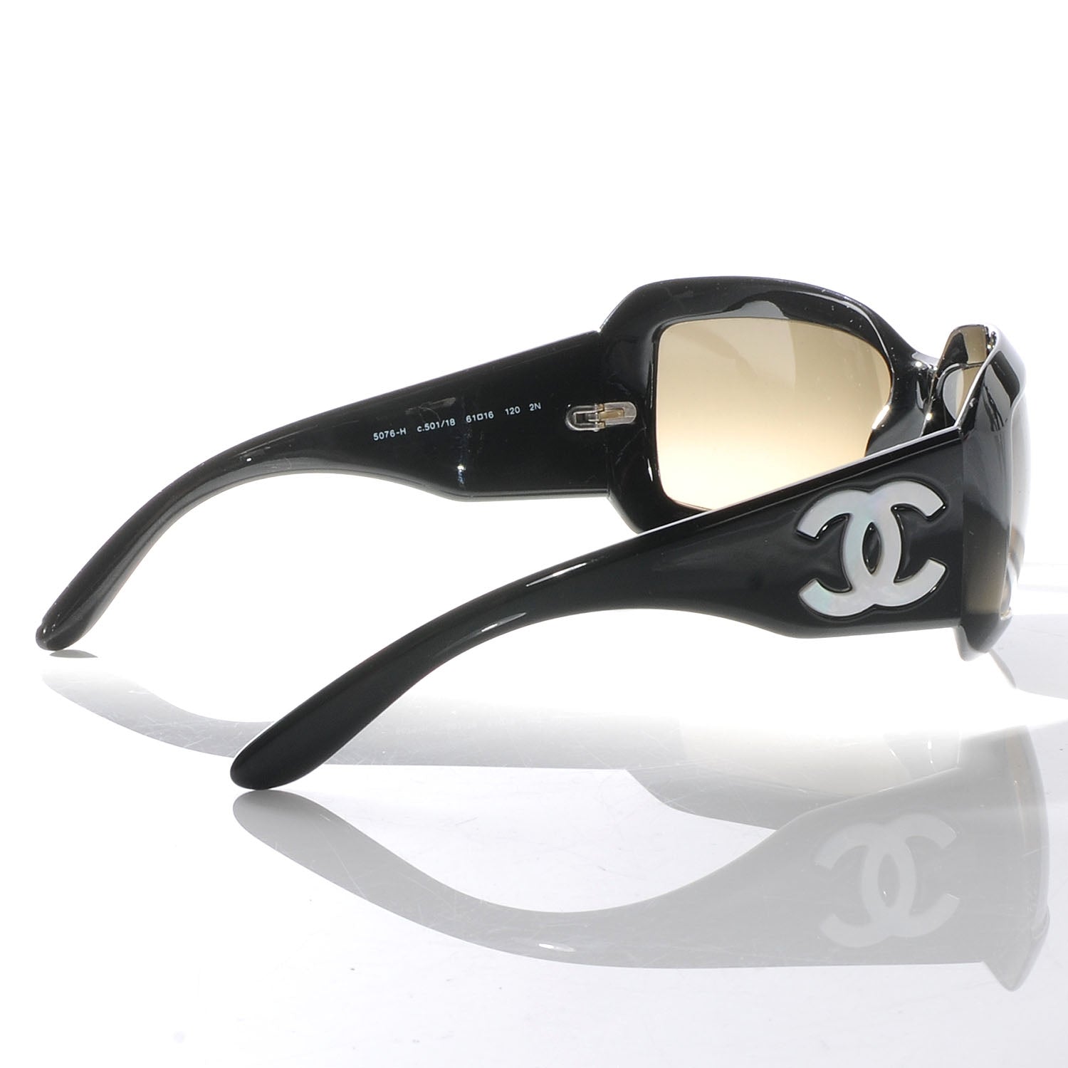 Chanel Mother of Pearl Sunglasses 5076 Black 2 of 5