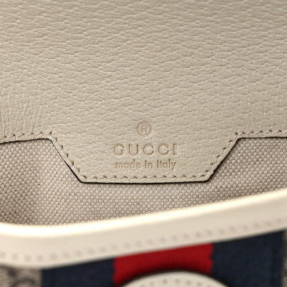 Gucci GG Supreme Monogram Web Small Ophidia Belt Bag 90 36 Beige Ebony White 6 of 11