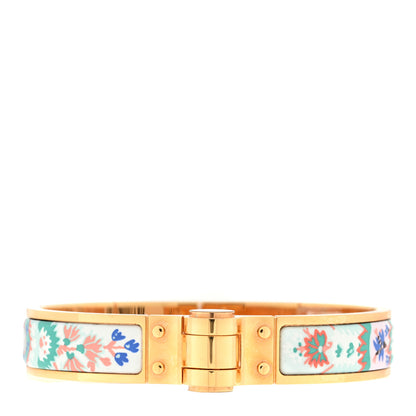 Hermes Enamel Printed Paisley From Paisley Narrow Hinged Bracelet S Miami 1 of 3