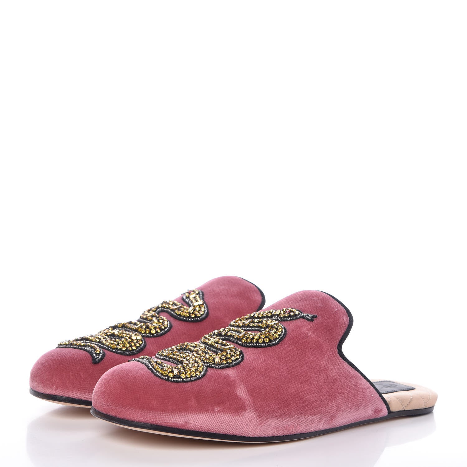 Gucci Velvet Silk Embellished Platform Detachable Slide 37 Tibet Red 6 of 18