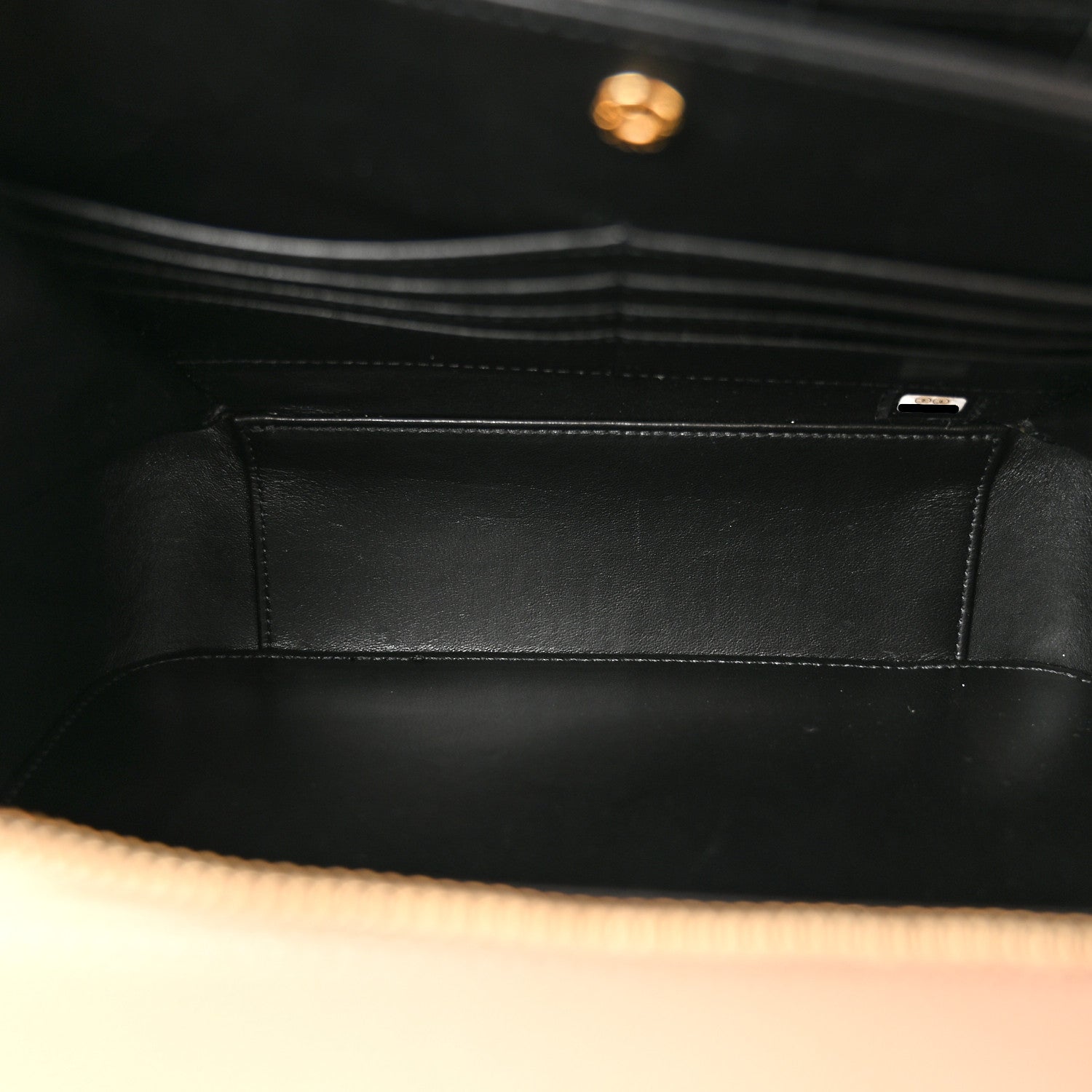 Chanel Caviar Quilted Medium CC Filigree Vanity Case Beige Black 7 of 13