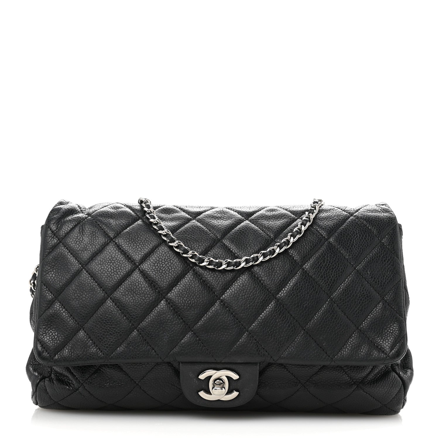 Chanel Caviar Quilted Clutch With Chain Flap Black 1 of 12