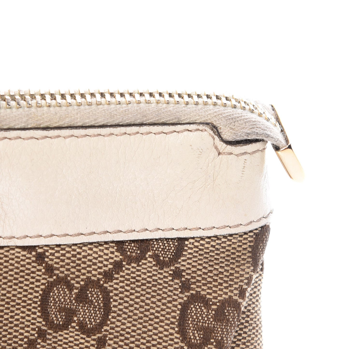 Monogram D Ring Wristlet White