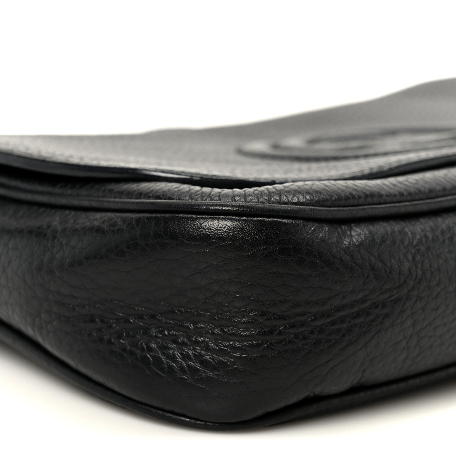 Gucci Pebbled Calfskin Medium Soho Flap Crossbody Black 10 of 11