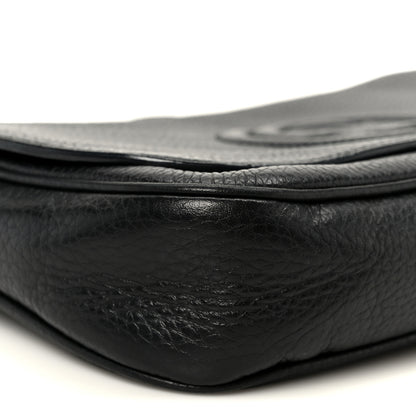 Gucci Pebbled Calfskin Medium Soho Flap Crossbody Black 10 of 11