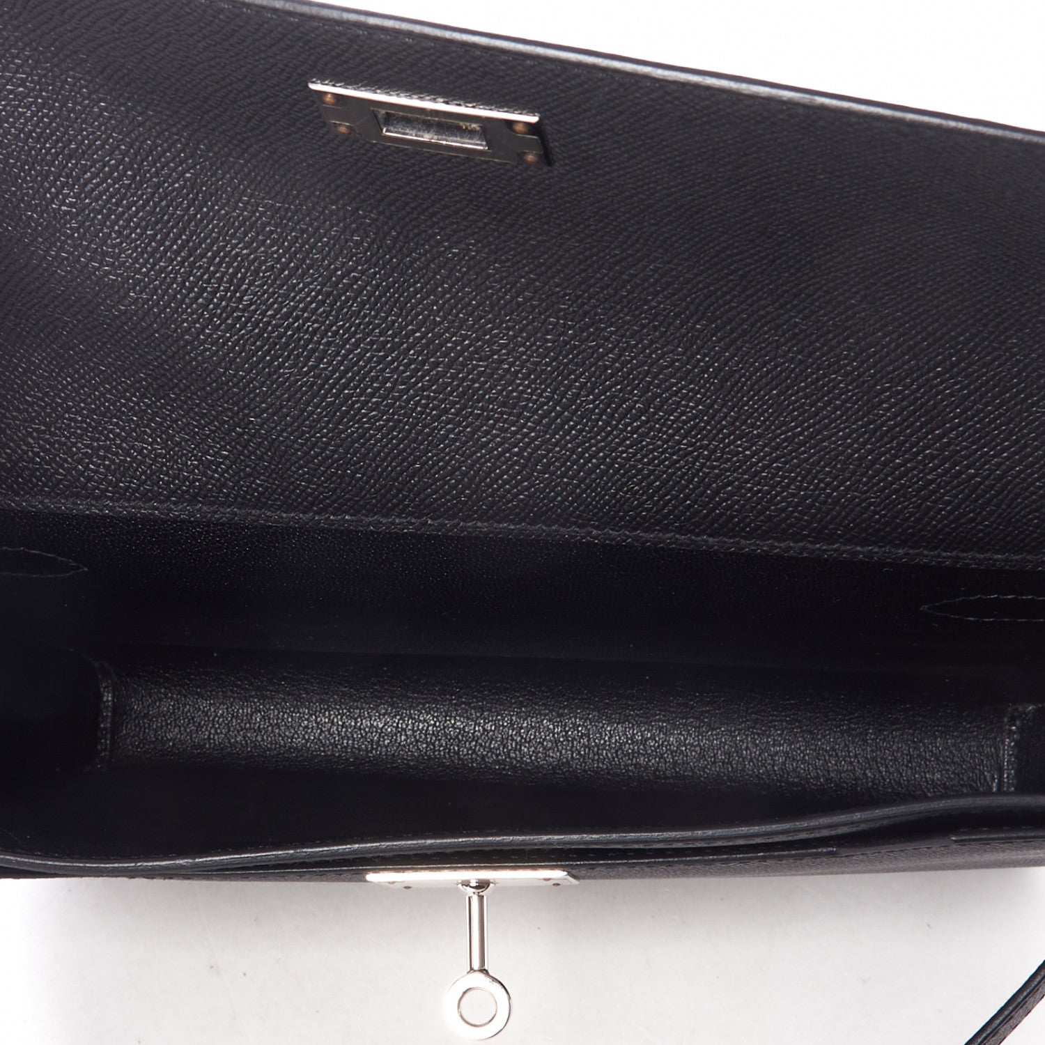 Hermes Epsom Kelly Depeches 25 Pouch Black 6 of 11