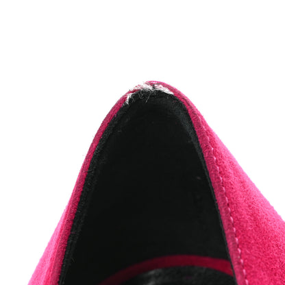 Saint Laurent Suede Vitello Vernice Tribtoo 105 Platform Pumps 37 Fuchsia 9 of 9