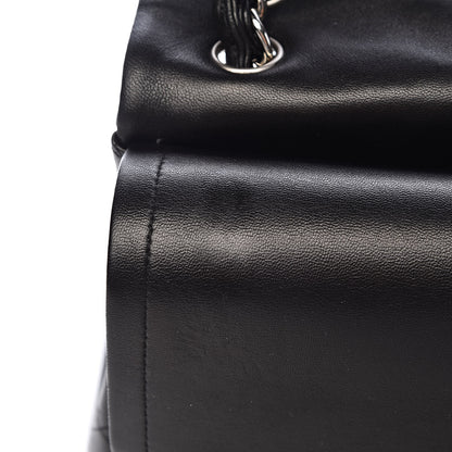 Chanel Lambskin Quilted Jumbo Double Flap Black 8 of 12