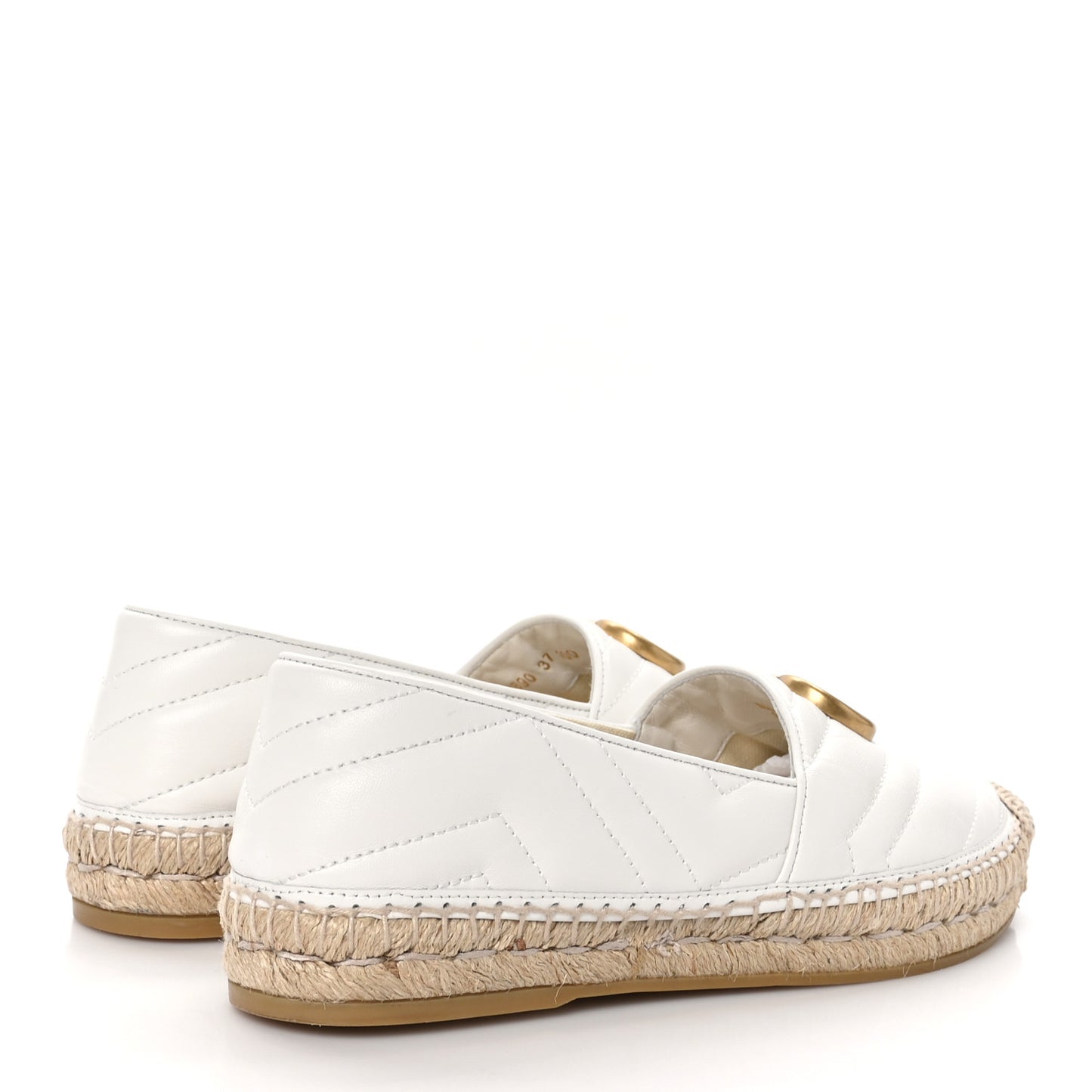 Nappa Matelasse GG Marmont Espadrilles 37 Great White