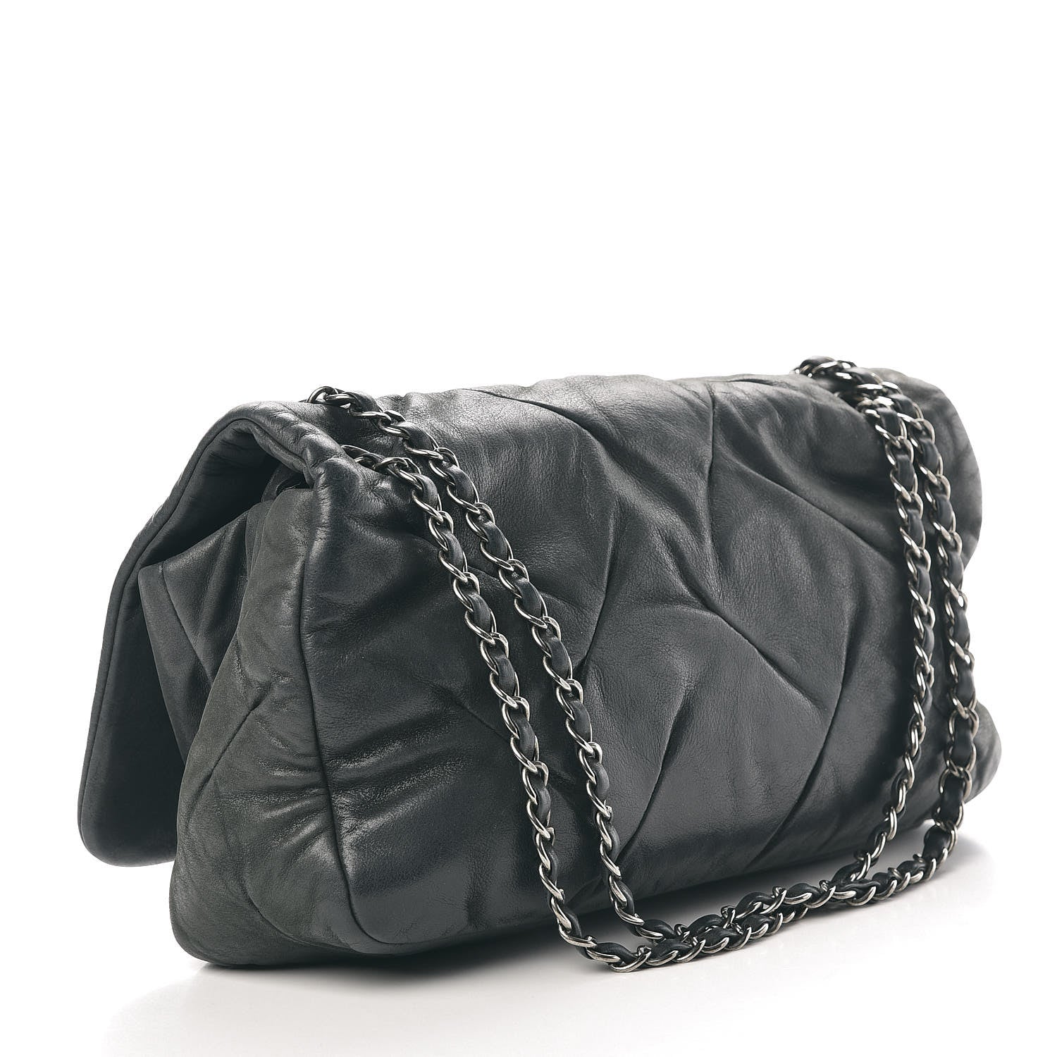 Chanel Iridescent Calfskin Glint Flap Grey 4 of 10