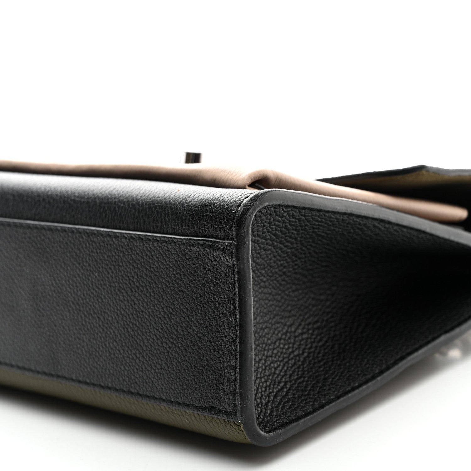 Louis Vuitton Soft Calfskin My Lockme Top Handle Laurier Green Toffee Latte Beige Black 8 of 9