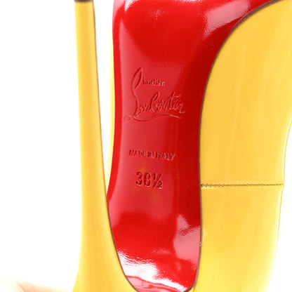 Christian Louboutin Patent Hot Chick 130 Pumps 38.5 Citrus 7 of 8