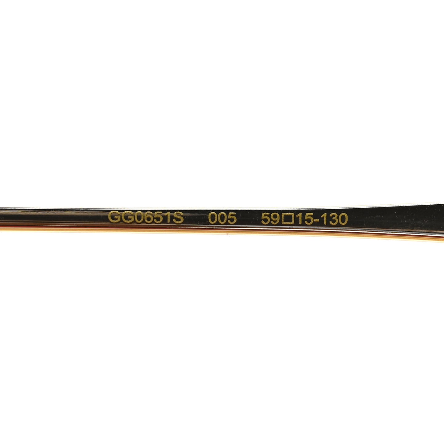 Oversized Round Frame GG0651S Sunglasses Gold
