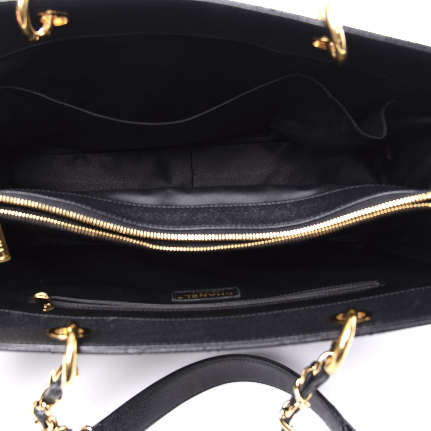 Chanel Caviar Quilted XL Grand Shopping Tote GST Black 4 of 10