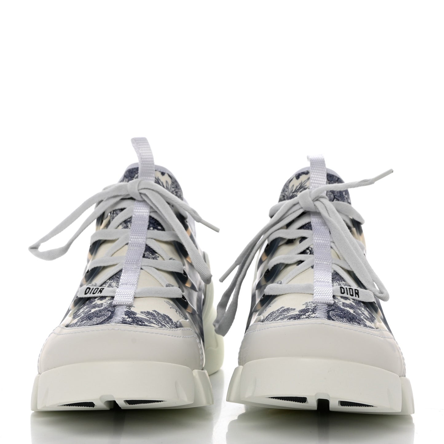 Neoprene Rubber Toile De Jouy Print Womens D-Connect Sneakers 38.5 Deep Blue