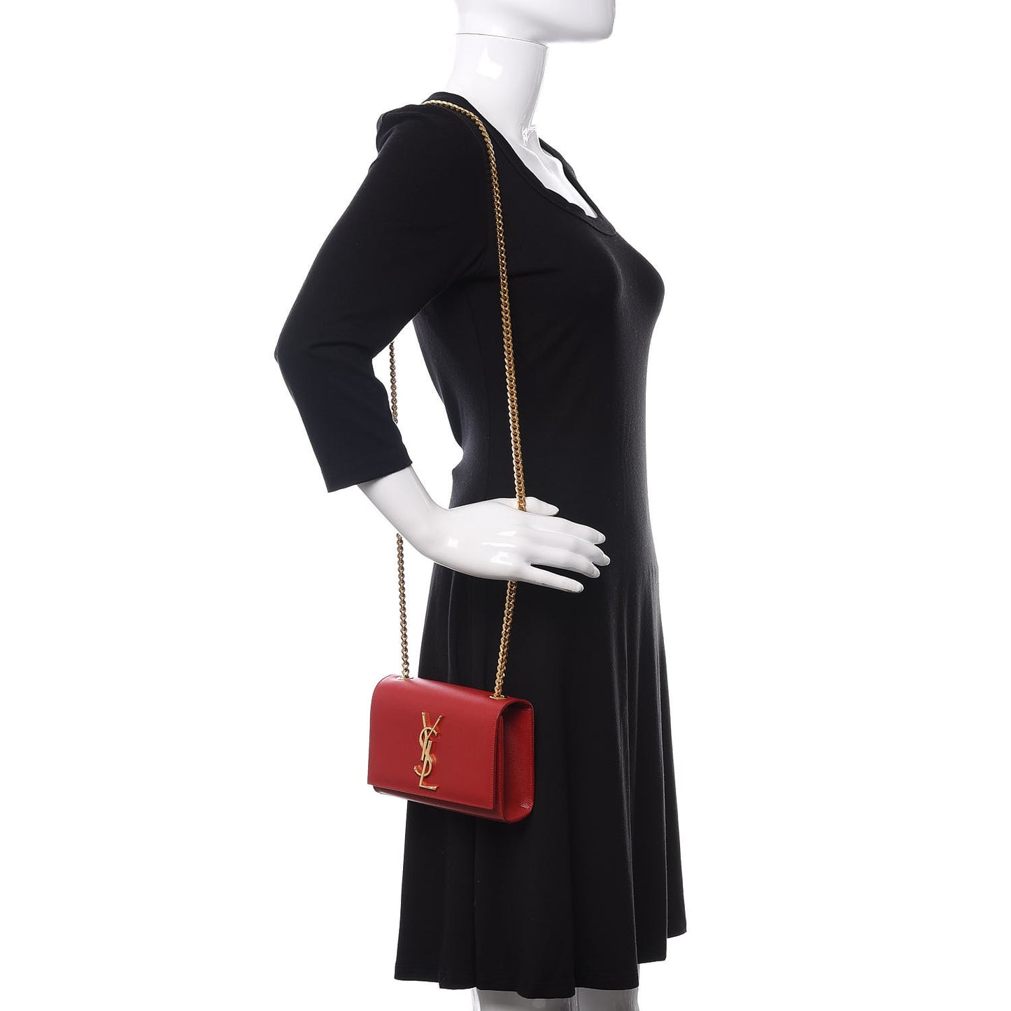 Grain De Poudre Small Monogram Kate Satchel Red