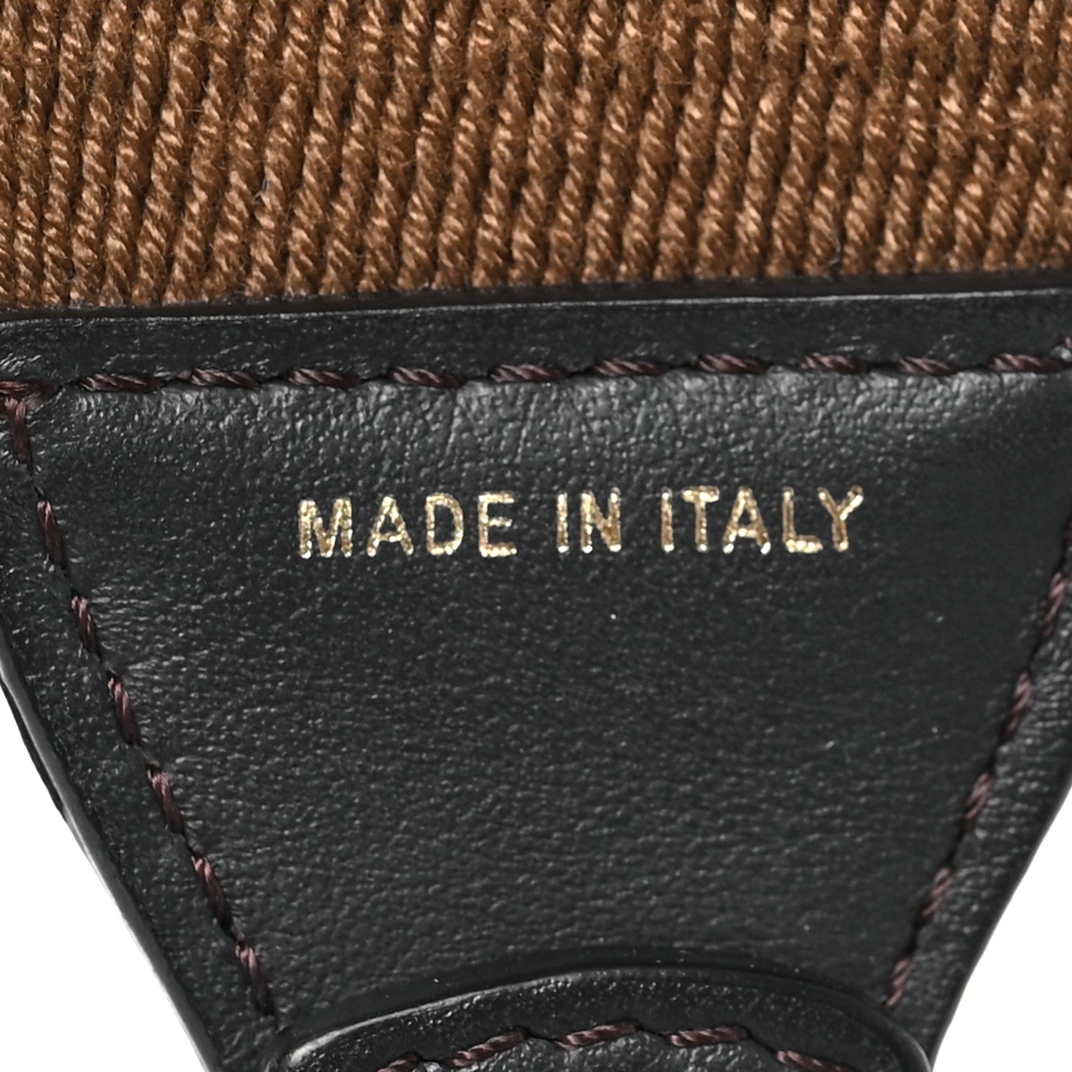 Fendi Ribbon Vitello Century FF 1974 Flat Studded Strap You Fango Marrone Ebano 3 of 4