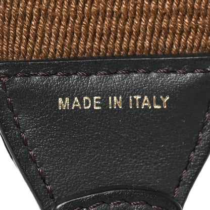 Fendi Ribbon Vitello Century FF 1974 Flat Studded Strap You Fango Marrone Ebano 3 of 4