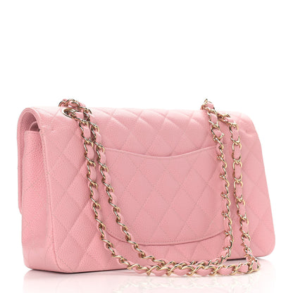 Chanel Caviar Quilted Medium Double Flap Pink 3 of 9
