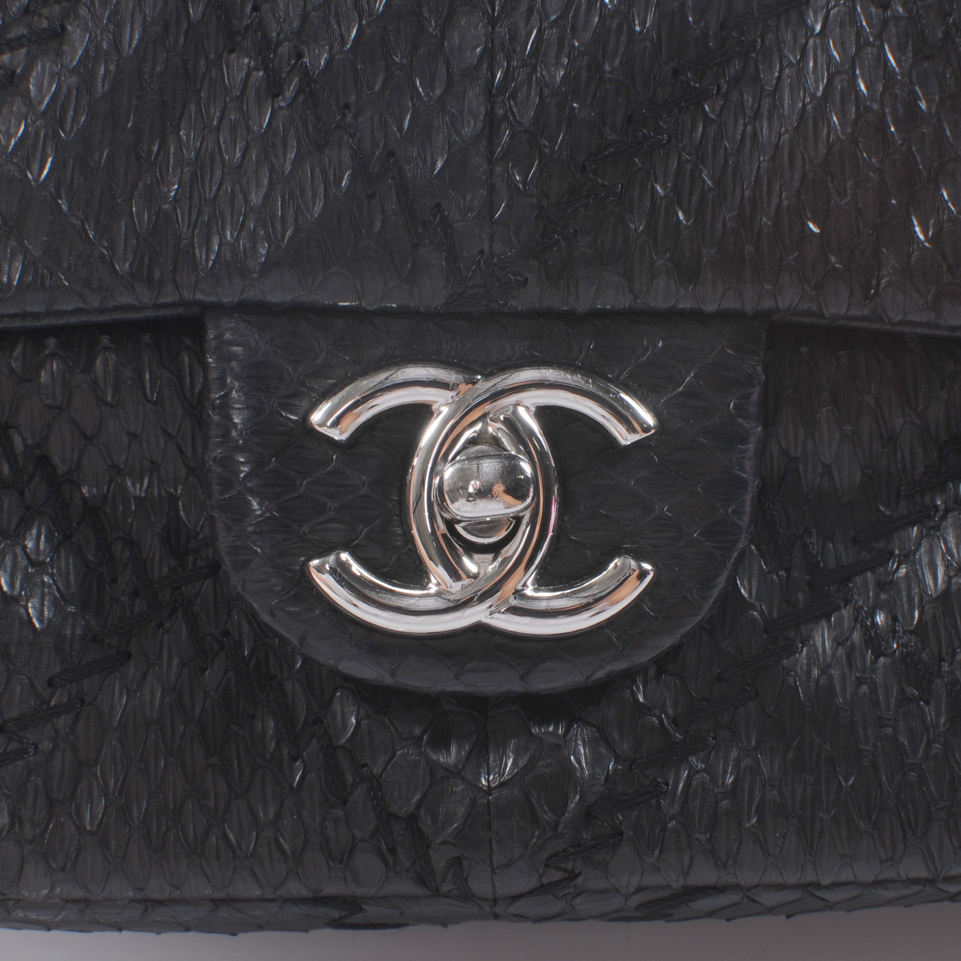 Chanel Python Ultimate Stitch Flap Black 5 of 10
