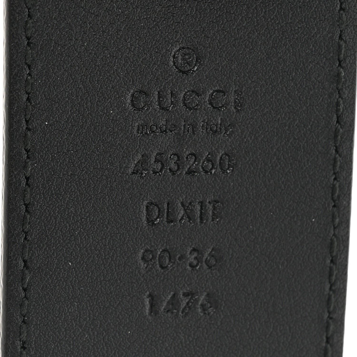 Gucci Moon Calfskin Pearl Double G 40mm Belt 90 36 Black Cream 4 of 6