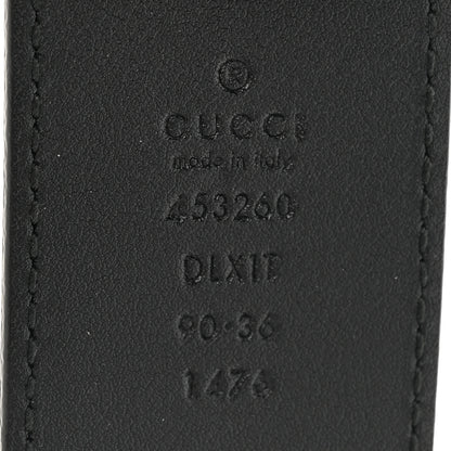 Gucci Moon Calfskin Pearl Double G 40mm Belt 90 36 Black Cream 4 of 6