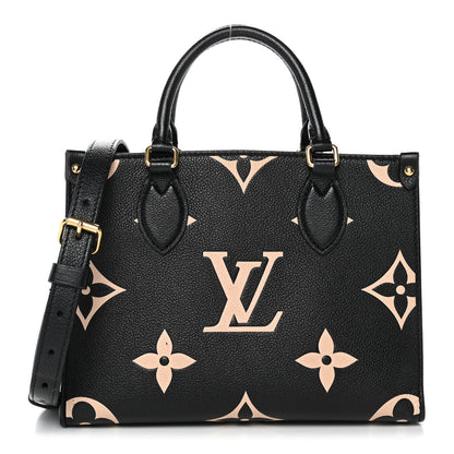 Louis Vuitton Empreinte Monogram Giant Onthego PM Black Beige 1 of 10
