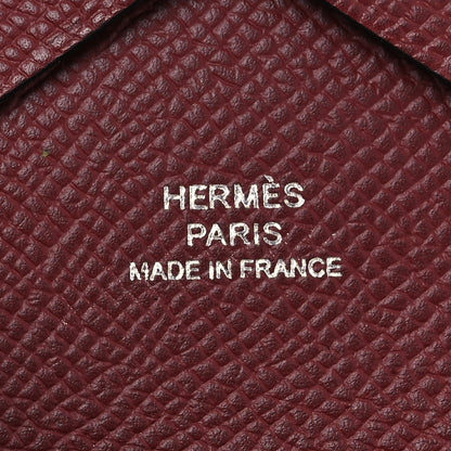 Hermes Epsom Calvi Duo Card Case Rouge H 7 of 9