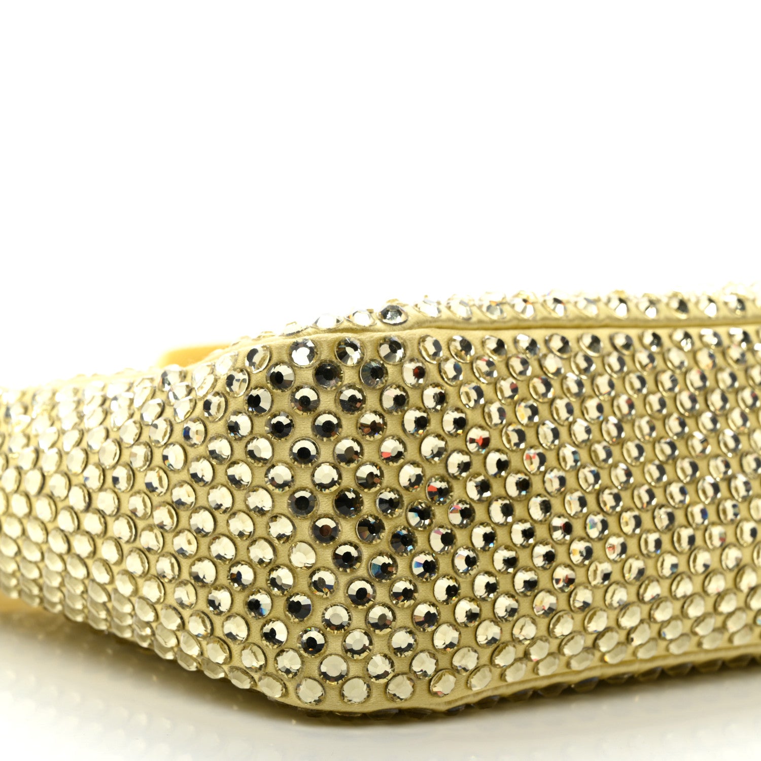 Prada Satin Crystal Mini Re-Edition 2000 Bag Ananas 8 of 9