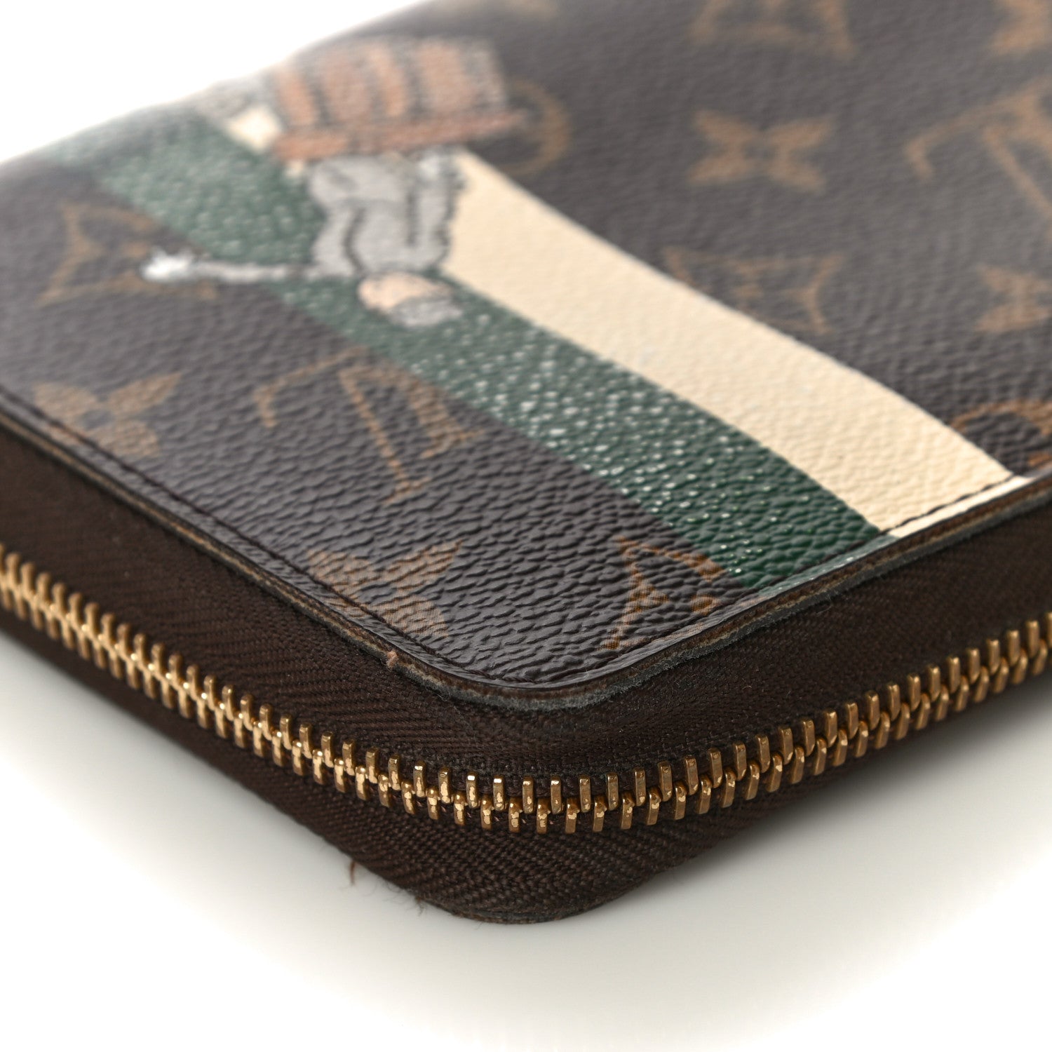 Louis Vuitton Monogram Groom Zippy Organizer Wallet Green 10 of 20