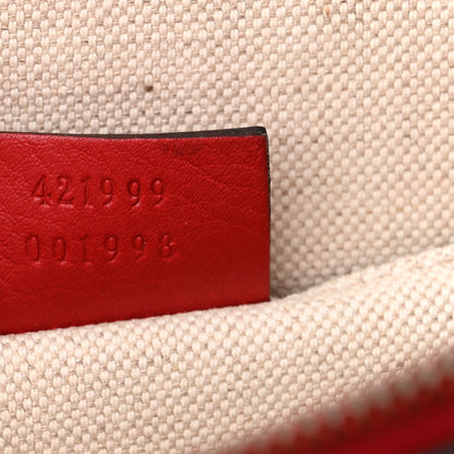 Gucci Moon Calfskin Web Large Dionysus Bamboo Top Handle Bag Hibiscus Red 7 of 15