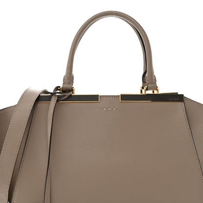 Fendi Vitello Dolce Shiny Nappa Petite 3Jours Tote Tortora Emerald 8 of 12