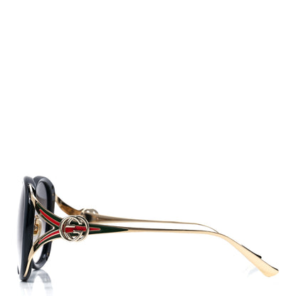 Gucci Round Frame Injected GG0226S Sunglasses Black 3 of 8