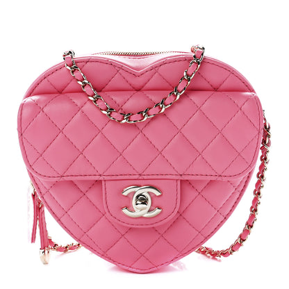 Chanel Lambskin Quilted CC In Love Heart Bag Pink 1 of 12