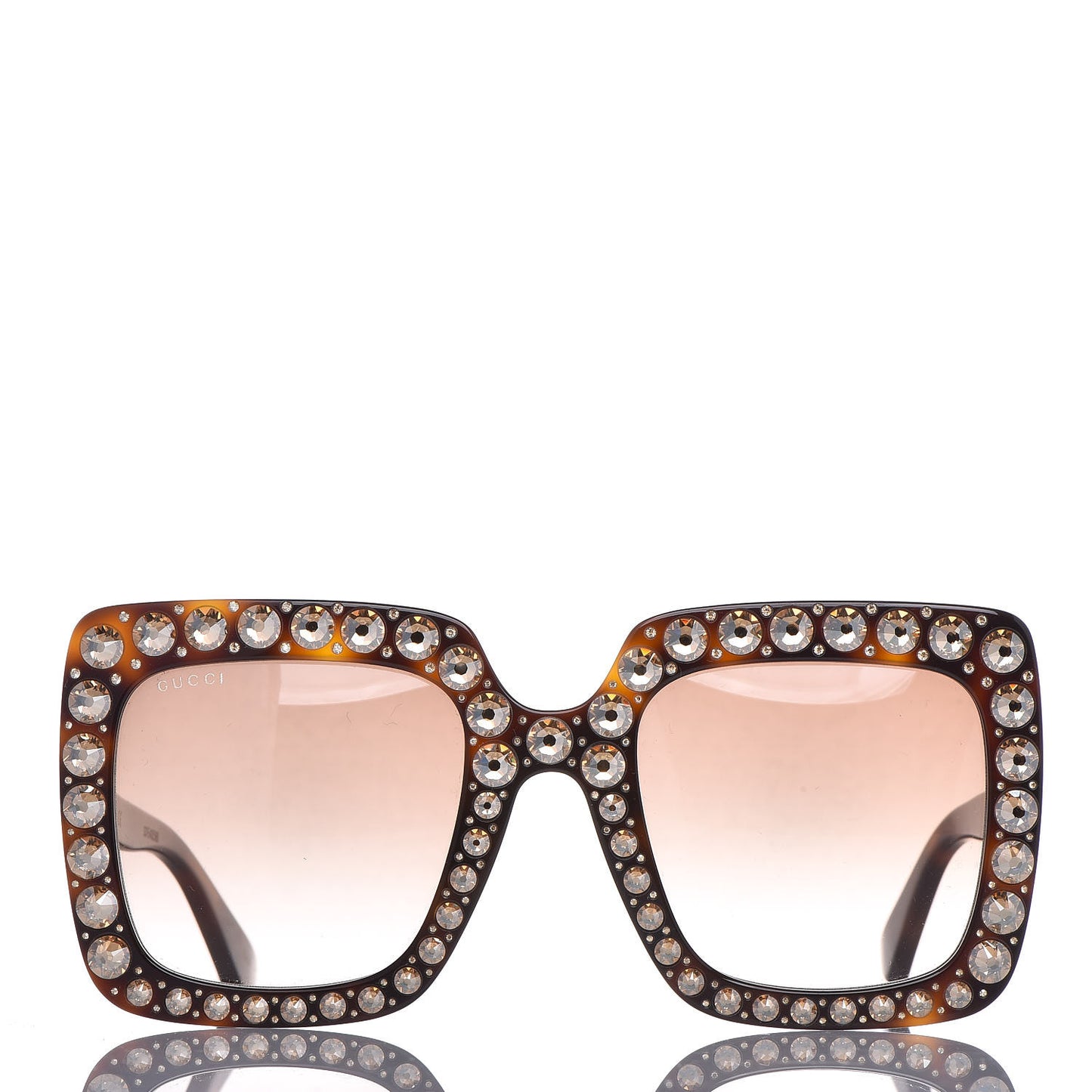 Acetate Crystal Oversize Sunglasses GG0148S Tortoise