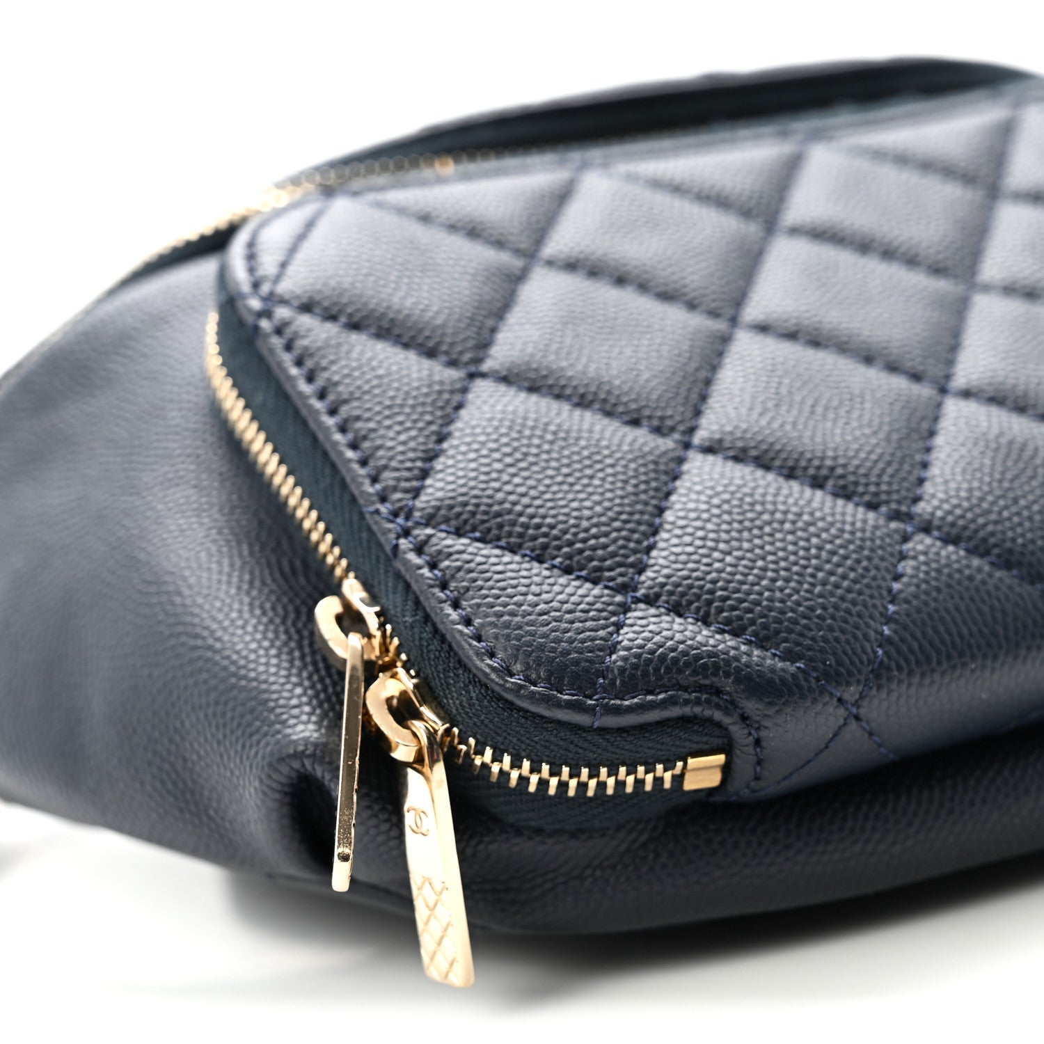 Chanel Caviar Quilted Business Affinity Waist Belt Bag Navy 10 of 11