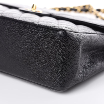 Chanel Caviar Quilted Jumbo Single Flap Black 9 of 13