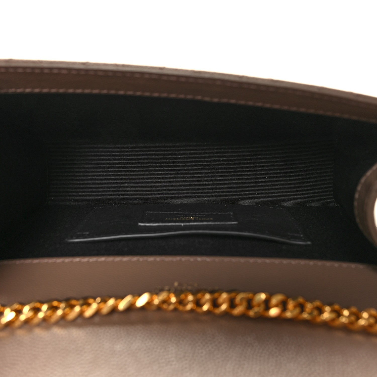 Saint Laurent Grain De Poudre Textured Mixed Matelasse Triquilt Small Monogram Satchel Taupe 5 of 9