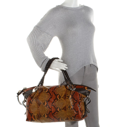 Gucci Python Bamboo Bar Medium Tote Brown 2 of 8