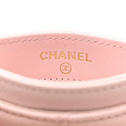 Chanel Caviar Quilted Crystal Card Holder Pink 6 of 8