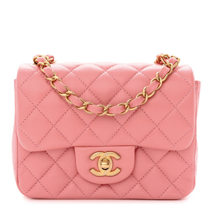 Chanel Lambskin Quilted Mini Square Flap Pink 1 of 11