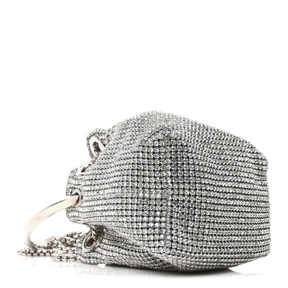 Jimmy Choo Satin Crystal Embellished Micro Bon Bon Bag Silver 4 of 9