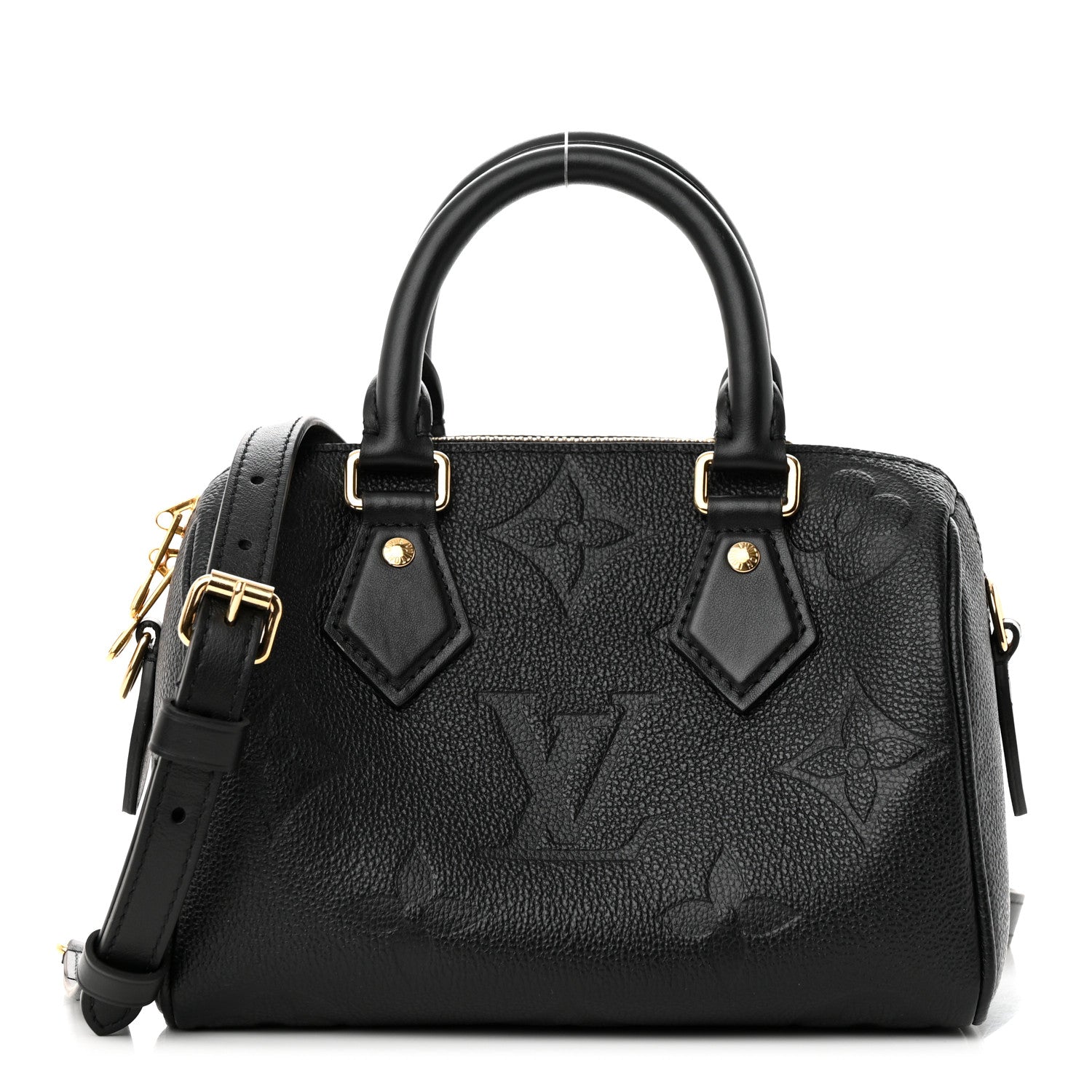 Louis Vuitton Empreinte Monogram Giant Speedy Bandouliere 20 Black 1 of 10