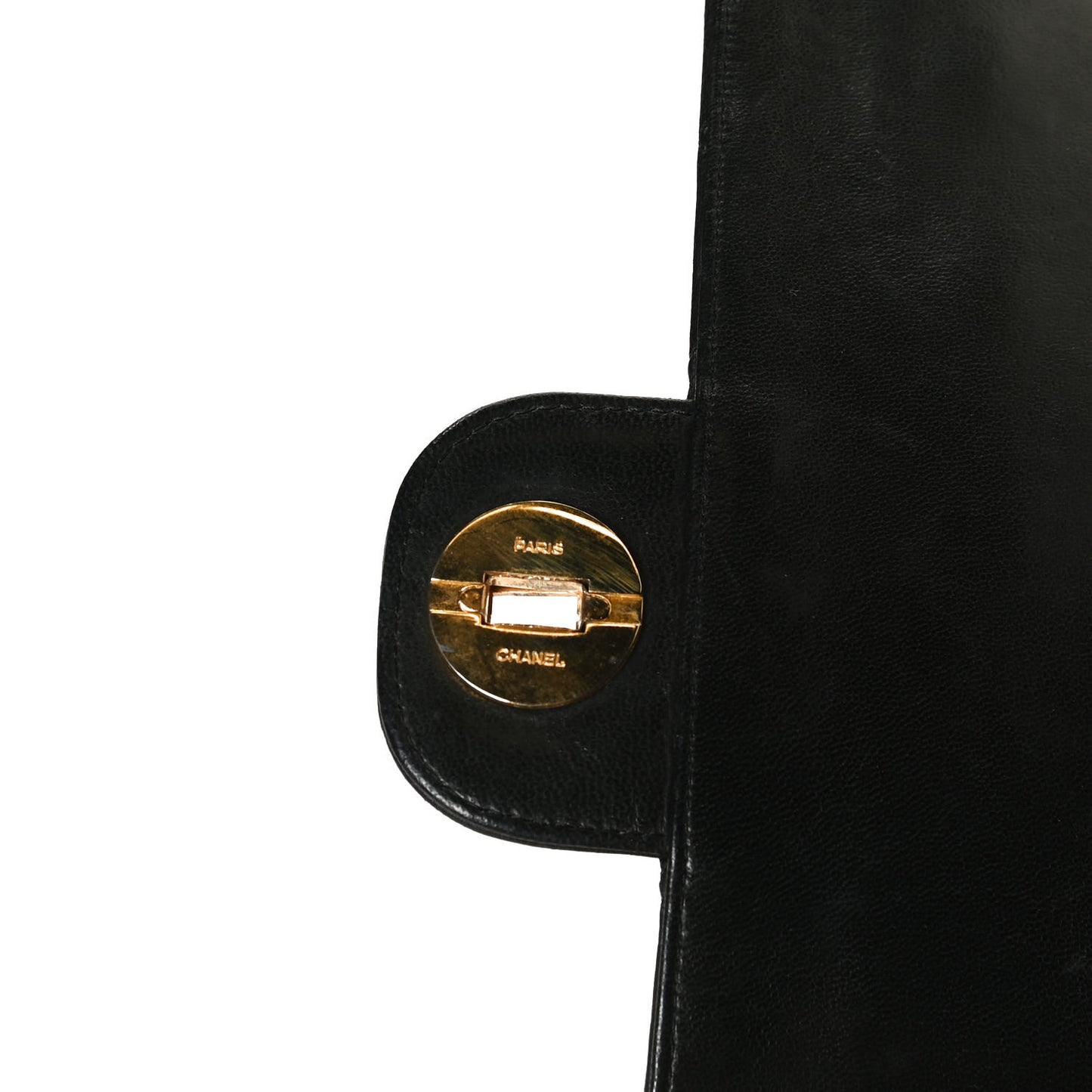Lambskin Quilted Medium Double Flap Bijoux Chain Black