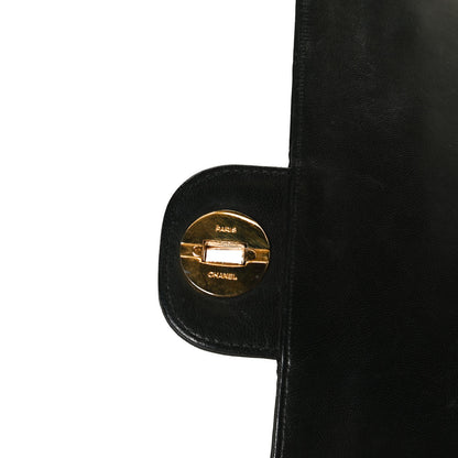 Chanel Lambskin Quilted Medium Double Flap Bijoux Chain Black 7 of 12