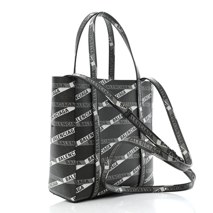 Balenciaga Coated Canvas Losange Monogram XXS Tote Black Grey 3 of 8