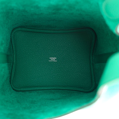 Hermes Taurillon Maurice Picotin Lock 18 PM Vert Jade 5 of 10